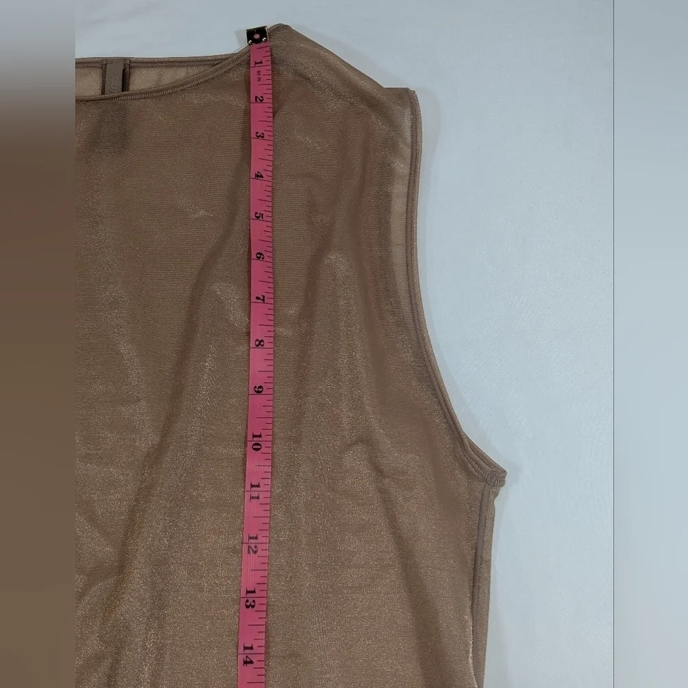 Skims Jelly Sheer Crewneck Thong Bodysuit Sleeveless Shapewear Sienna Size 4x
